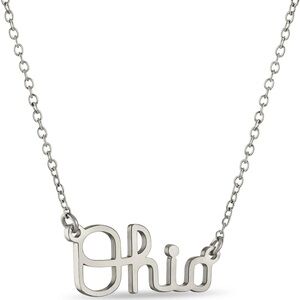 Silver Ohio Pendant Necklace
